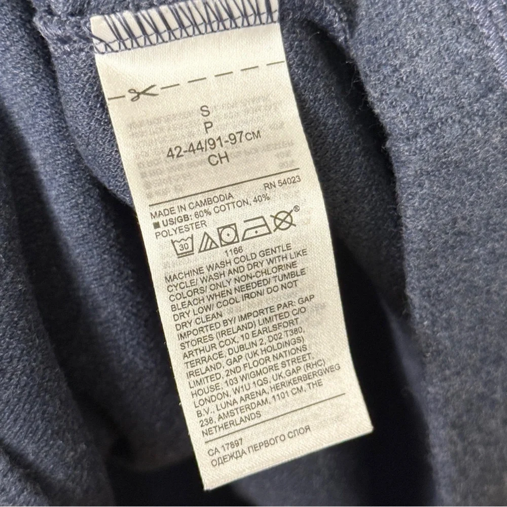 NWT Banana Republic Brushed Waffle Knit Hoodie‎ Sweatshirt Blue Men’s Size Small